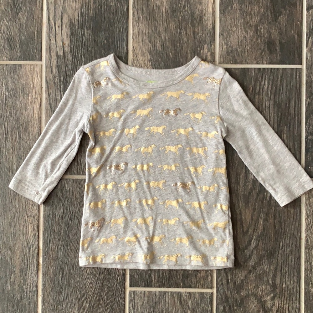 Girls horse J Crew top